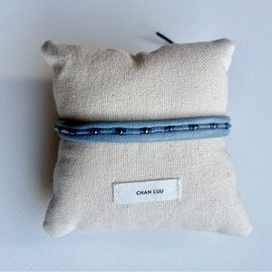 Chan Luu Blue Leather Beaded Bracelet